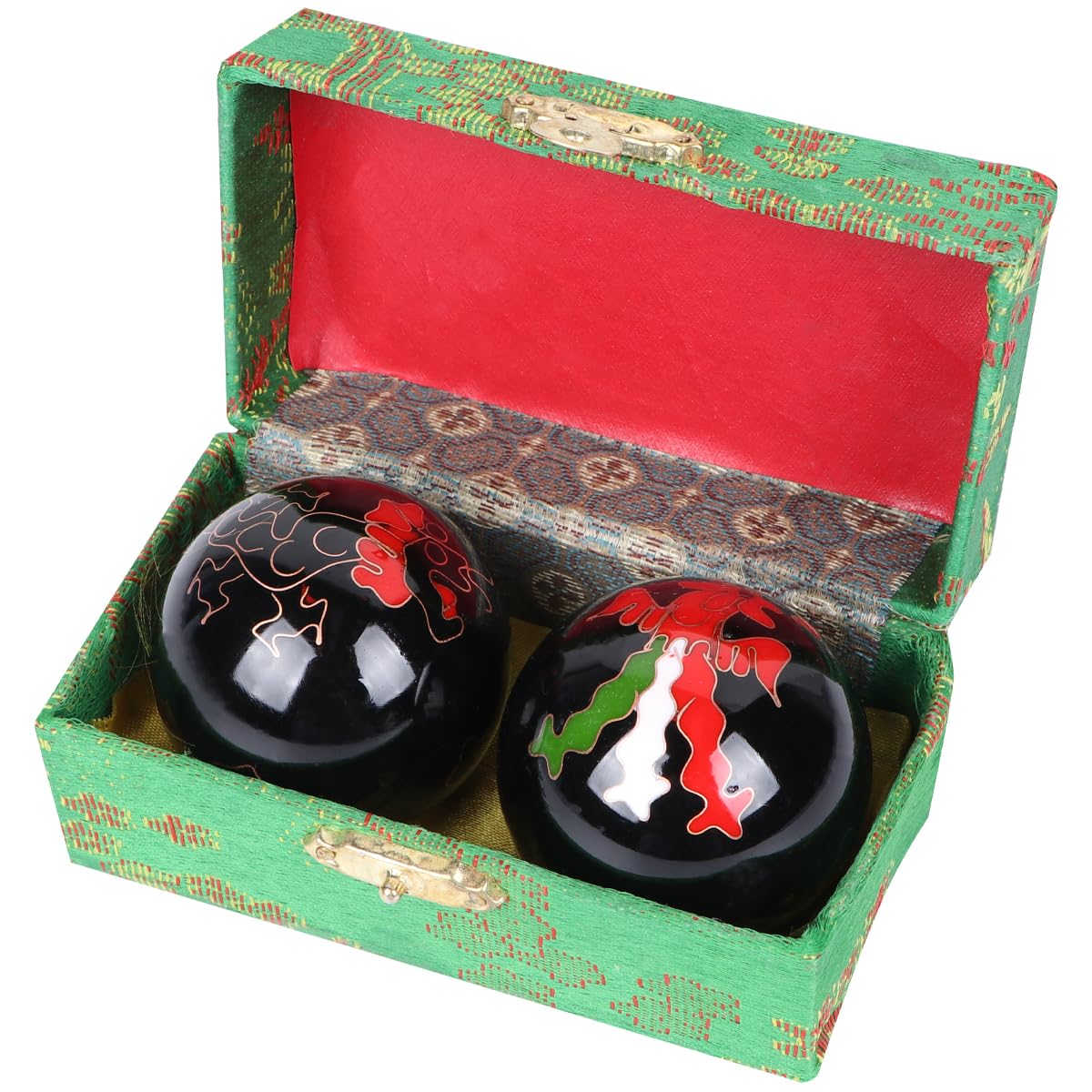 HEALIFTY 2pcs Chinese Health Exercise Massage Balls Stress Relieve Hand Exercise (Random Color)