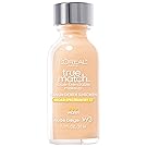 L'Oréal Paris Makeup True Match Super-Blendable Foundation Makeup, light to medium buildable coverage, matches skin tone and texture, non-cakey, no oils, fragrances or fillers, Nude Beige, 1 fl. oz.