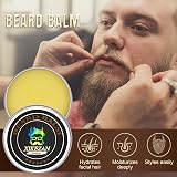 XIKEZAN Beard Growth Kit with Roller Oil Balm Comb Scissors Bag EBook Gift view 6