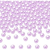 1100PCS Light Purple Pearls Beads for Centerpieces Vases, 8mm Makeup No Hole Beads to Hold Lipstick Eyeliner, Vase Filler Pearl for Table Easter Party Decor