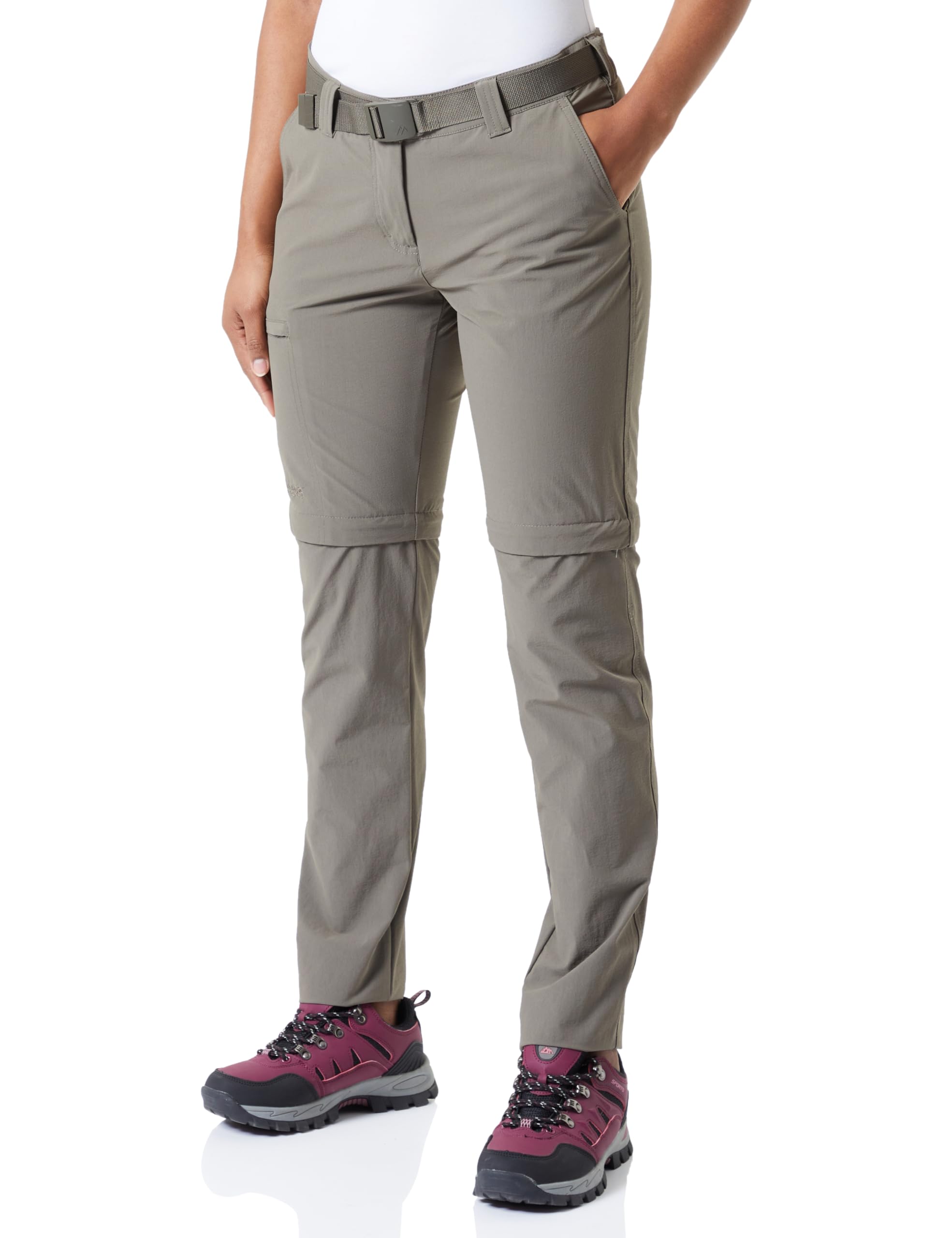 Maier Sports Inara Slim Zip, Women's hiking trousers, Water-repellent trousers for trekking and hiking, Close-fitting cut, Zip-off function, PFC-free, mSTRETCH pro 4 & dryprotec