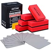 WEST HORSE 18PCS Ceramic Coating Applicator Kit | 6 Foam Sponge Blocks, 12 Suede Cloths, For Paint, Glass, Wheels, Wax &amp; Sealant Application