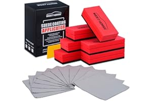 WEST HORSE 6PCS Ceramic Coating Applicator Sponge Blocks + 12PCS Suede Cloth – Premium Car Detailing Kit for Paint Protection, Wax & Nano Coating Application