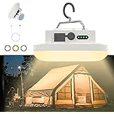 Hanging Camping Tent Light LED Rechargeable Portable Lantern Waterproof Outdoor Camp Lamp with Battery Power for Glamping Indoor Outages Car Repair(Infinite Dimming)