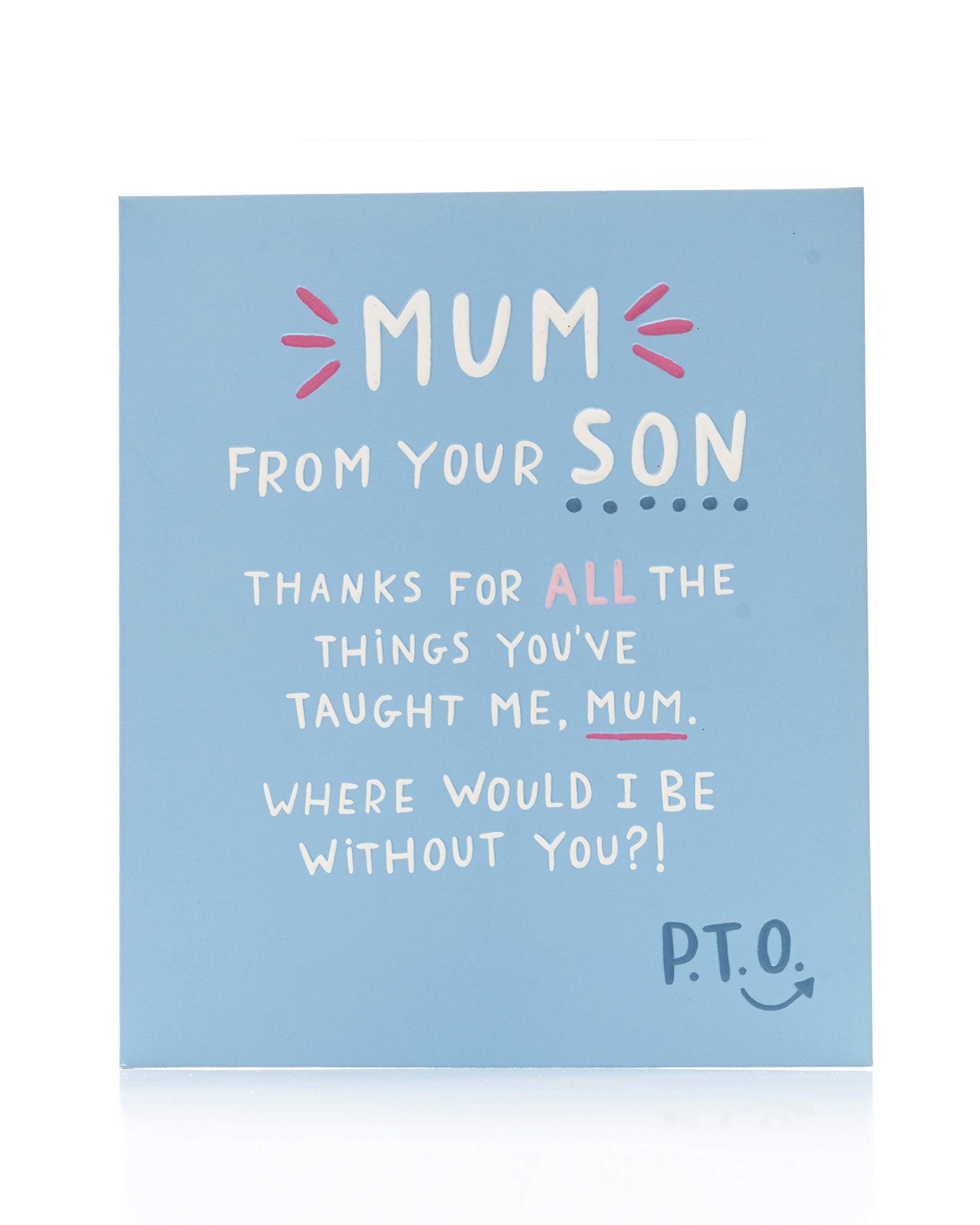 UK Greetings Mother's Day Card from Son With Envelope - Funny Design