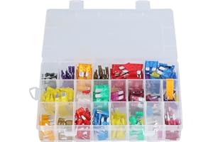 300Pcs Car Blade Replacement Kit, Automotive Medium Small PES with Aluminum Alloy Inserts, Transparent PES Material for Easy 