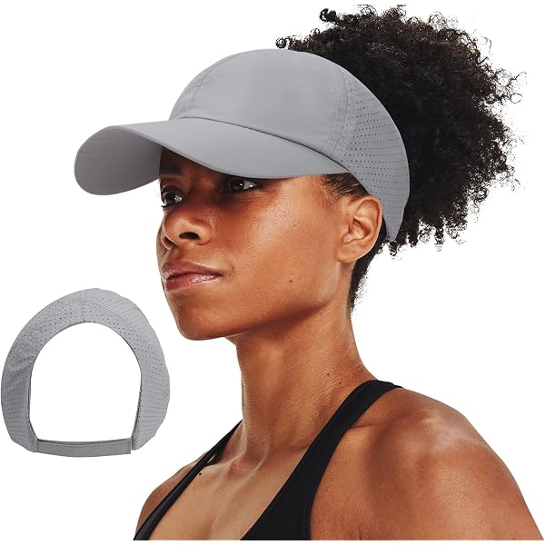 Casquette Baseball Femme Avec Trous Tressés – Queue De Cheval Intégrée – Coton Respirant – Réglable – Gris Foncé Cœur - 2