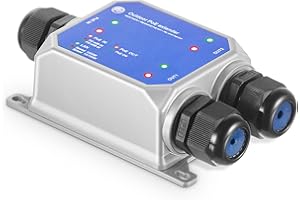 MokerLink IP67 Outdoor 3 Port Gigabit PoE Extender, IEEE 802.3 AF/at/BT PoE Repeater 90W, 10/100/1000Mbps, 1 PoE in 2 PoE Out