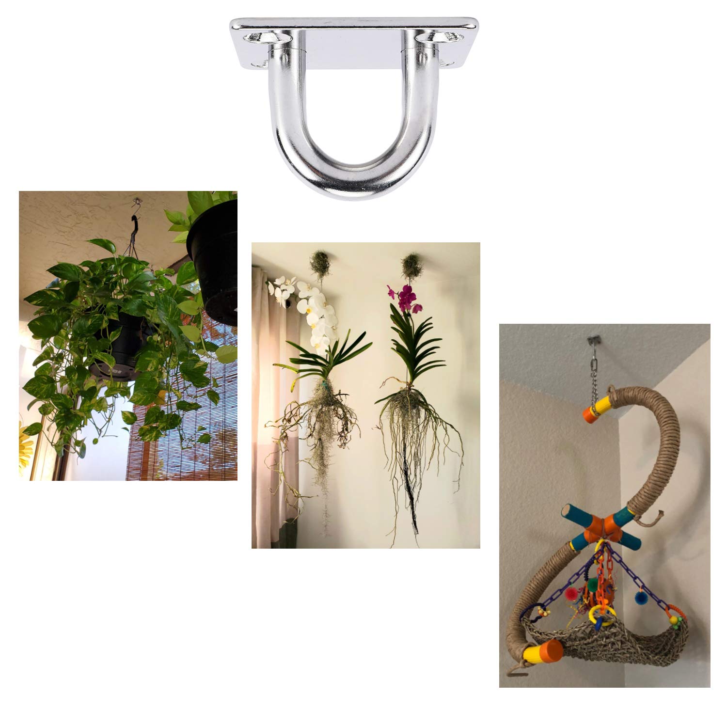 8 Pcs Staple Ring Hook Loop U Shaped Sail Shade Hardware Wall Ceiling Hammock Hooks Hanger For Swing Suspension With 16 Pcs Screws 1 97 X 1 57 Dasmarine 8 Pcs M8 Stainless Steel Pad Eye Plate Industrial