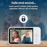 Babysense Prisma Baby Monitor with Camera 5 inch HD No WiFi Secure view 4