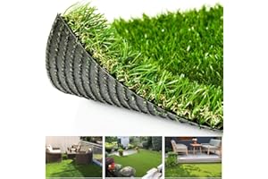 SUWUYUE Artificial Grass Turf Outdoor, 4FT x 6FT (24 Square Feet) 1.38" Thick Fake Realistic Pet Grass Rug Synthetic Lawn Car