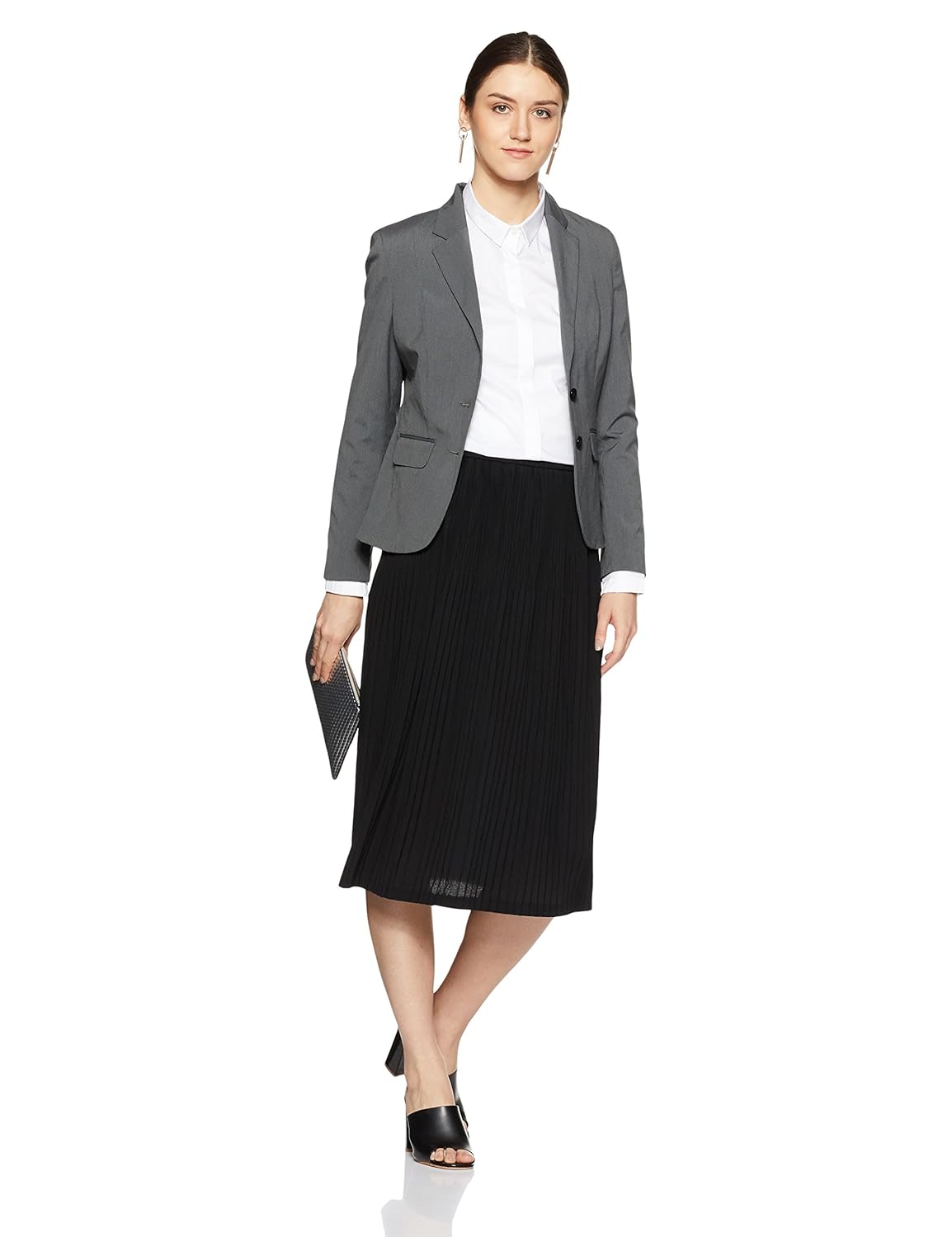 van heusen women's plain regular fit synthetic shirt