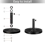 Yaheetech 14kg Cast Iron Effect Parasol Base 38/48mm Ø Heavy Duty Black view 8