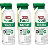 CRC 03040 Food Grade Silicone Lubricant Spray, 10 oz &ndash; NSF H1 Multi-Purpose High Temp Silicone (Up to 400&deg;F), Non-Staining, Odorless Film for Food Processing Equipment, 3-Pack