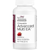 Bariatric Advantage Chewable Advanced Multi EA, Strawberry, 60 Count | High Potency Daily Multivitamin with Iron for Bariatric Surgery Patients, Chewable Tablet, Delivers Over 20 Unique Nutrients