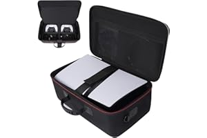 Diocall Hard Carrying Case Compatible with PS5 PRO 2024, Protective Travel Bag for PlayStation 5 Pro Disc or Digital Edition Console, DualSense Controllers, Vertical Stand and Accessories