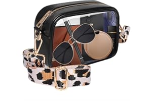 Vangue Clear Purse for Women Stadium Approved, Clear Crossbody Bag with Adjutable Strap, Transparent Bag for Sports Concert