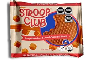 Stroop Club Traditional Organic Stroopwafel Caramel Treats | Vegan, Plant-Based and Dutch-Approved Indulgence - 12 Vegan Waffle Cookies (6 Pack of 2)