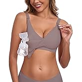 Vinfact Hands Free Pumping Bra Seamless Nursing Pump Bras Comfort Maternity Pumping Bras with Padding, Wireless