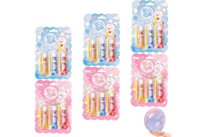 18Pcs Plastic Bubbles with Straw, Super Elastic Plastic Balloons Creative Outdoor Toys for School Family Activities