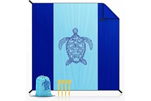 OCOOPA Diveblues Beach Blanket Waterproof Sandproof, 10'X 9' Extra Large, Soft and Sturdy, Sand Free, Light Weight and Portable, Perfect for Travel Camping, Beach Vacation, Marine Life Series