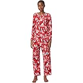 HUE Women’s Super Soft Fleece Winter Pajama Gift Set Includes Long Sleeve PJ Top and Pant