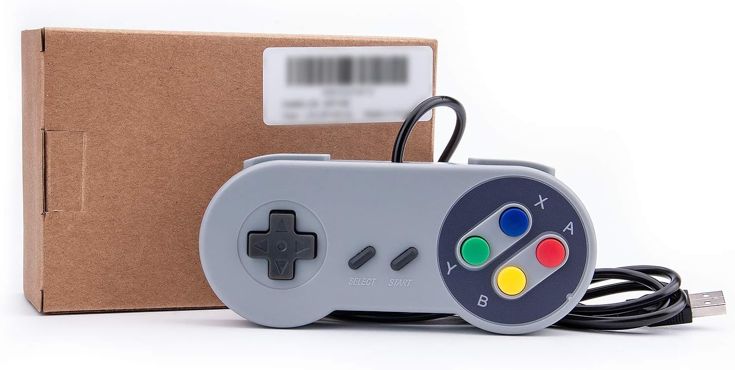 Rii Game Controller, SNES Retro USB Controller, Classic Gamepad Joystick, PC Super Classic Joypad Gamestick for PC, Raspberry Pi, Windows MAC Liunx, Android GP100 (Grey, 2 Packs): Computers & Accessories