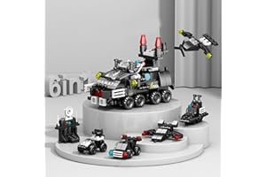 COLAYERIST SWAT Armored Vehicle Building Set, 117 PCS Mini Military Building Blocks, 6in1 Military Sets for Kids, Great Gift for Boys and Girls Age 6 and Up
