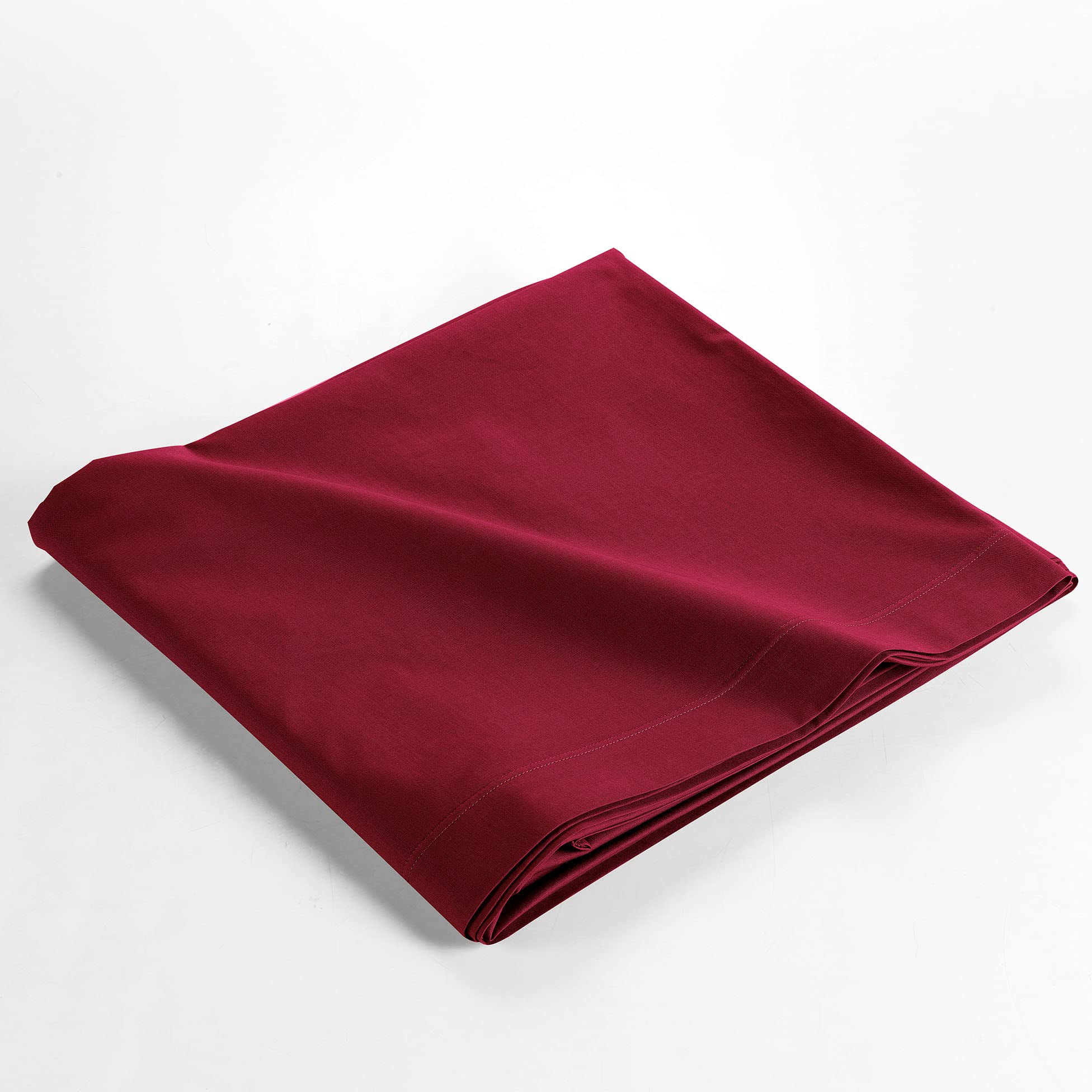 Douceur d'Intérieur, Flat Sheet (240 x 300 cm) Biolina Bordeaux, 100% Organic Cotton