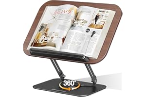 BEAUTRIP Book Stand for Reading, Foldable Book Holder for Desk Hands Free, Display Stand for Office, Kitchen, Cookbooks, Text