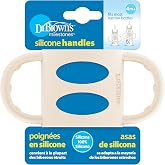 Dr. Brown's Narrow Baby Bottle Handles, Ecru, 4m+, 1-Pack | 100% silicone removable easy-grip handles for Options+ Narrow baby bottles