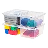 IRIS USA 4-Pack Storage Bins with Lids, 15