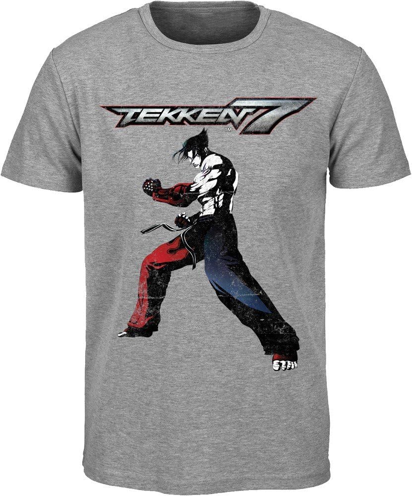 Tekken 7 - Logo Men T-Shirt - Grey Melange