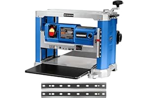WOODERS 13-inch Thickness Planer, 15Amp, 2000W, 10000RPM, All Copper Motor, Dual-Blade Cutterhead, Includes 2 Extra Planer Bl