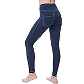 Nirlon Women's Jeggings High Waist Tummy Control Jean Leggings with Pockets for Women