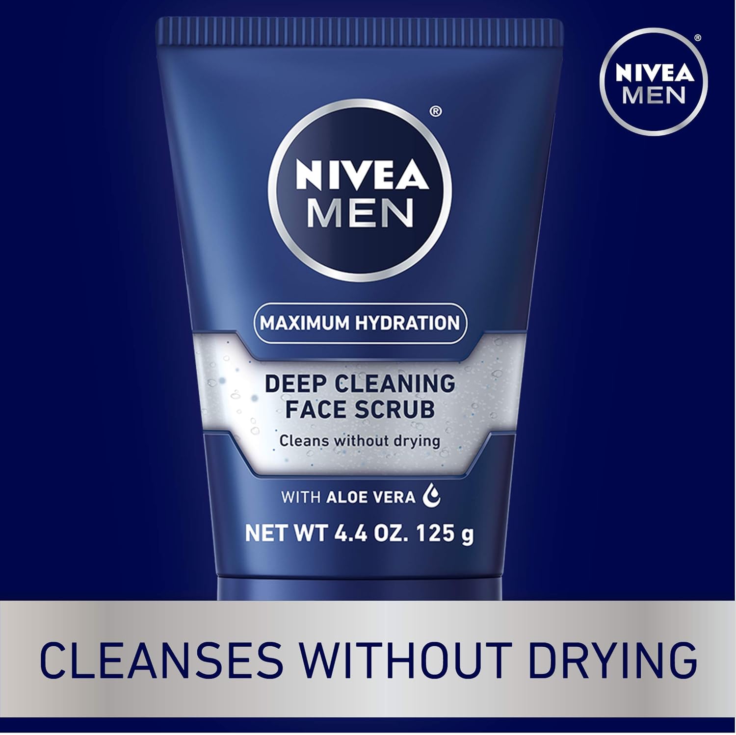 Nivea Men Maximum Hydration Deep Cleaning Face Scrub - Cleans without drying, contains Pro-vitamins - 4.4 oz Tube, Pack of 3: Beauty
