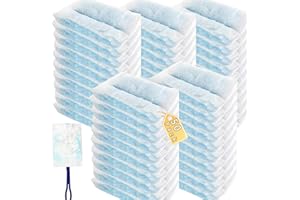 HLMSYURX Duster Refills Compatible with Swiffer Duster, Heavy Duty Multi Surface Duster Replacement with 1 Extra Handle for Cleaning Furniture, Blinds, Ceiling Fans and Car (Blue-50 Pack)