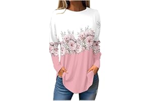 GOFULY Womens Blouses Dressy Casual Fall Hippie Tshirts Shirts Long Sleeve Cute Tops Floral Tunics Tops Crew Neck Sweatshirts