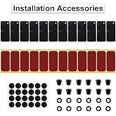 Manicar Rear Window Louvers Replacement Hardware Double Side Tape Mounting Tools Kit Set Installation Universal fit Compatible with Ford Mustang Camaro Dodge Challenger （12pcs）