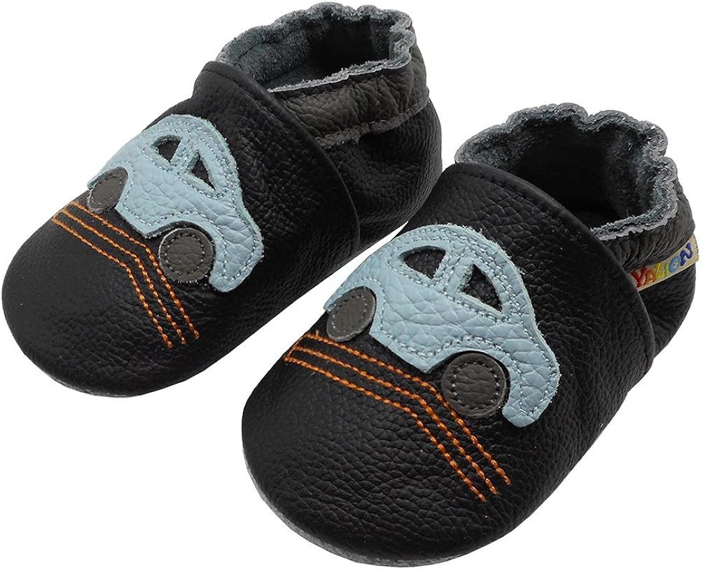  | YALION Baby Boys Girls Shoes Crawling Slipper Toddler Infant Soft Leather First Walking Moccasins | Slippers