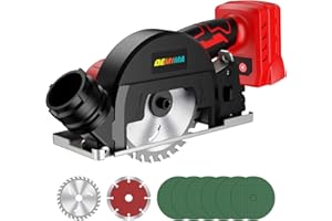 DEMIMA 4" Brushless Cordless Cut-Off Tool Compatible with Milwaukee 18V Battery, 500W mini Saw Up to 12000RPM with 6 Cut Off Wheel, 4" Blades & Base Plate for Metal, Wood, Tile and Plastic (No Battery)