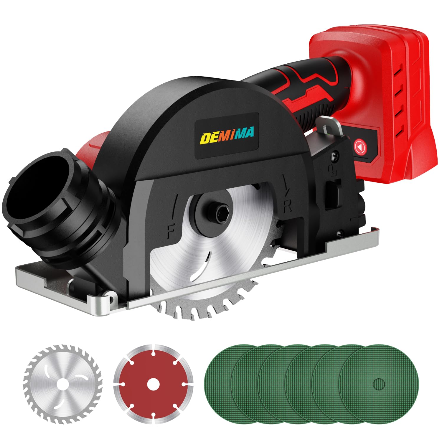 Photo 1 of 4" Brushless Cordless Cut-Off Tool Compatible with Milwaukee 18V Battery, 500W mini Saw Up to 12000RPM with 6 Cut Off Wheel, 4" Blades & Base Plate for Metal, Wood, Tile and Plastic (No Battery)