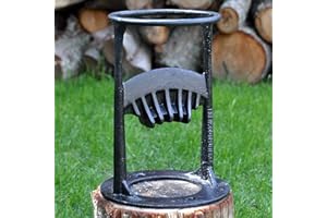 MAXDEEMS Log Splitter | Wood Splitter | Kindling Splitter | Manual Log Splitter | with Knife Sheath, Cover and Whetstone Kindling Wood Cracker, Get Prepared Safer - DIY Firewood Splitter for Indoor & Camping