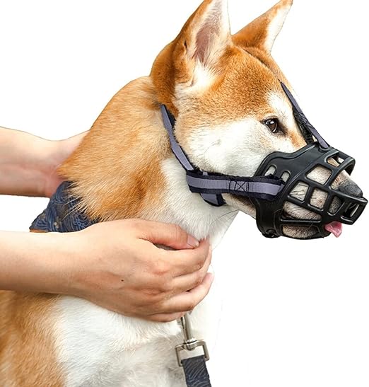 Dog Muzzle,Dog Mouth Guard,Soft And Comfortable,breathable And Heat
