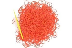 SALOME IDEA 3000PCS Loom Rubber Bands Kit with 75 Clips,5 Hooks, Premium Bracelet Making Kit for Kids Weaving DIY Crafting Gift(Orange)