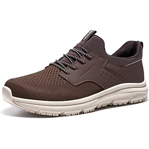 LARN SAFETY Mens Casual Dress Shoes Fashion Sneakers Slip On Tennis Walking Shoes Non Slip Comfortable Breathable Business Sn