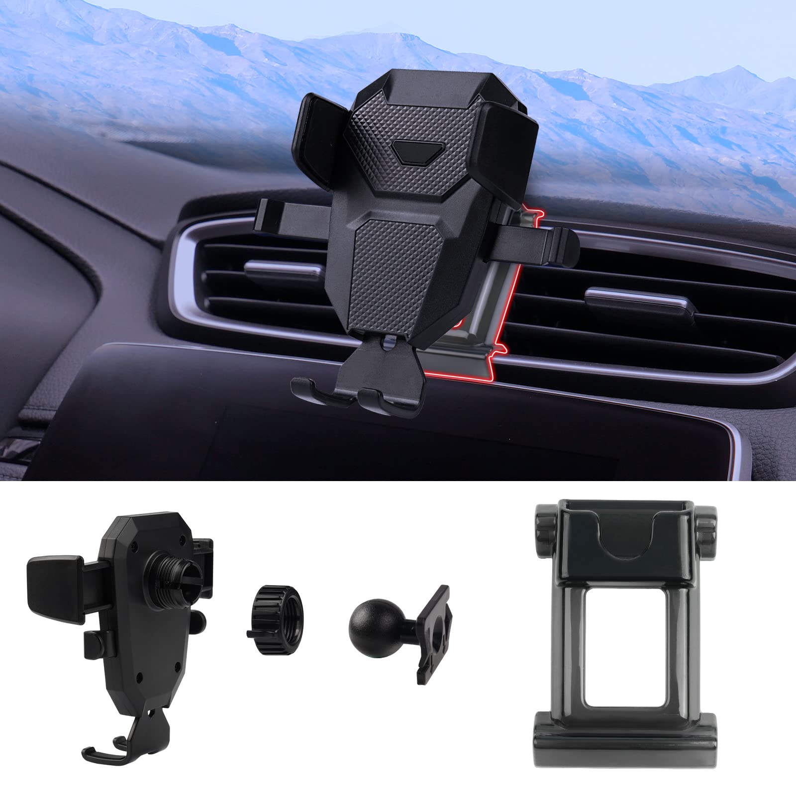 Photo 1 of Karltys Car Phone Holder for Honda CR-V 2017-2022 Accessories, Air Vent CRV Cell Phone Holder Mount, Never Blocking Hands Free Thick Case Friendly Mobile Stand for 4-7 Inch Phones
