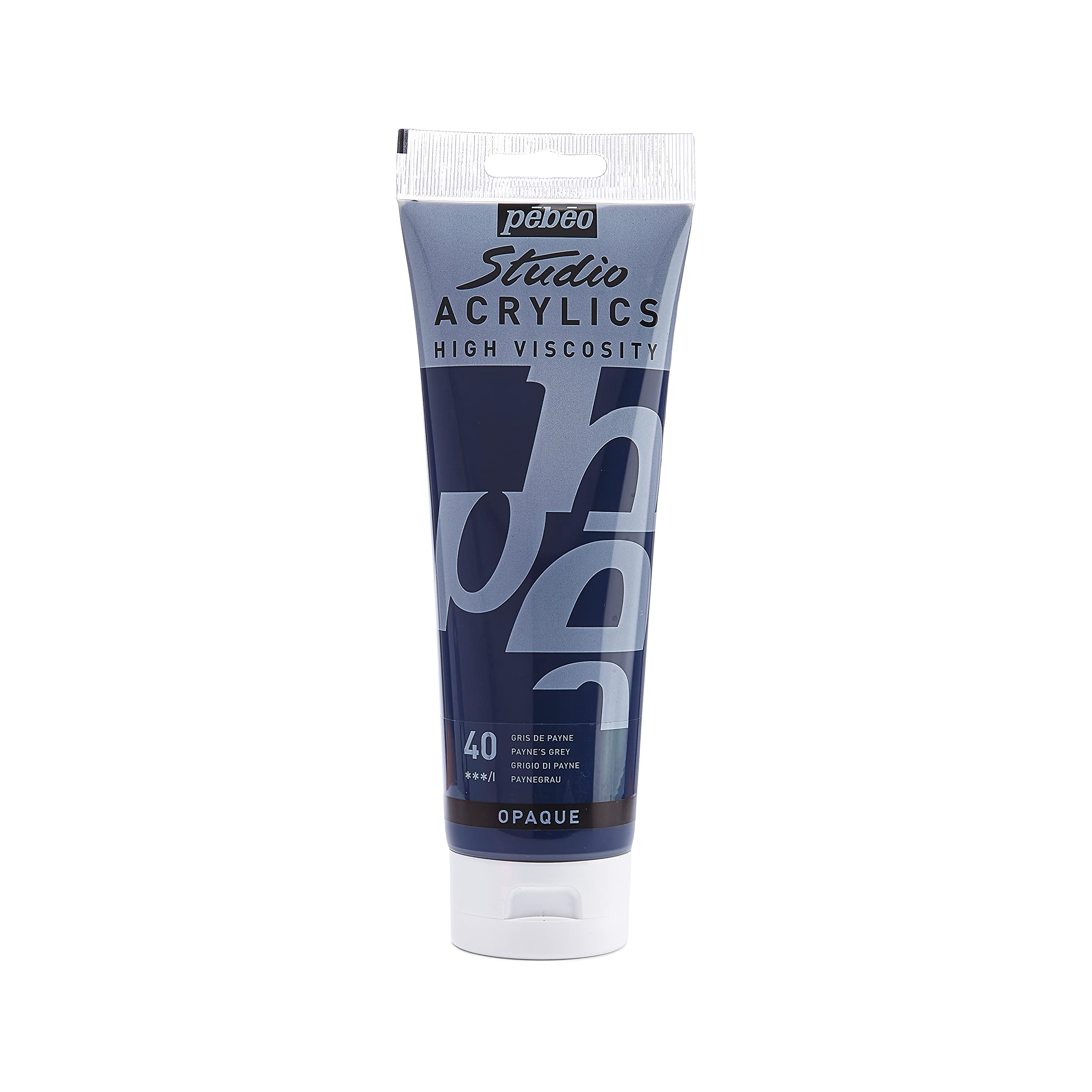 Pébéo High Viscosity Studio Acrylic Paint 250 ml Tube gray