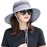 Women Fishing Sun Hat Men Summer UV Protection Bucket Hats Mesh Ventilated Outdoor Hiking Gardening Beach Lawn Hat