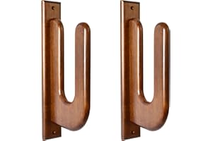 TESLYAR Surfboard Wall Mount – Wooden Surfboard Rack for Wall Storage – Solid Wood Hooks for Surfboard, Snowboard, Paddle Board & Wakeboard – Classic Style